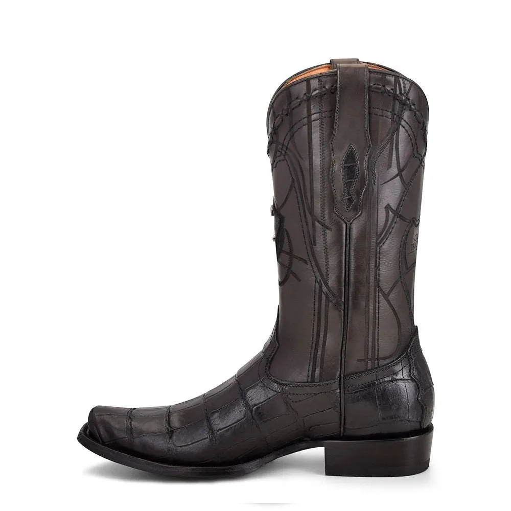 1J1NAL - Cuadra black dress cowboy exotic alligator leather boots for men