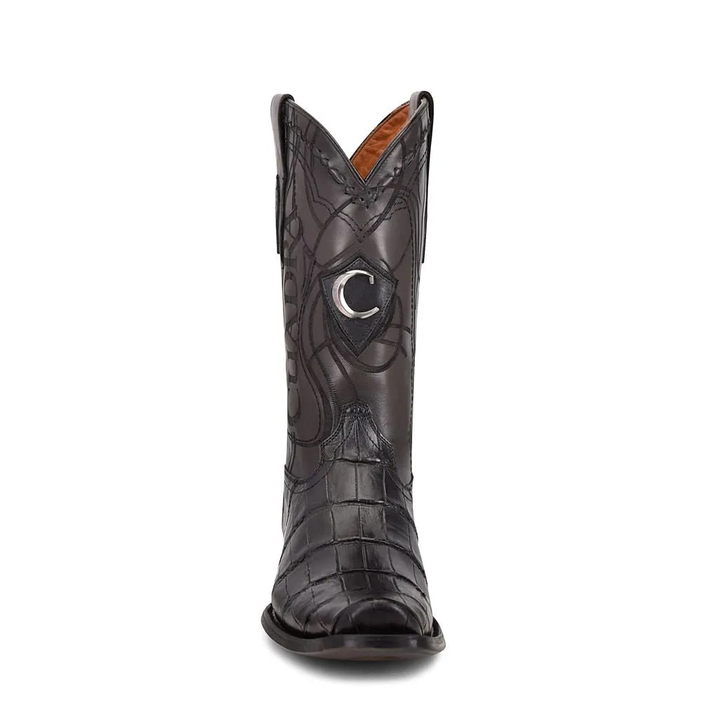 1J1NAL - Cuadra black dress cowboy exotic alligator leather boots for men