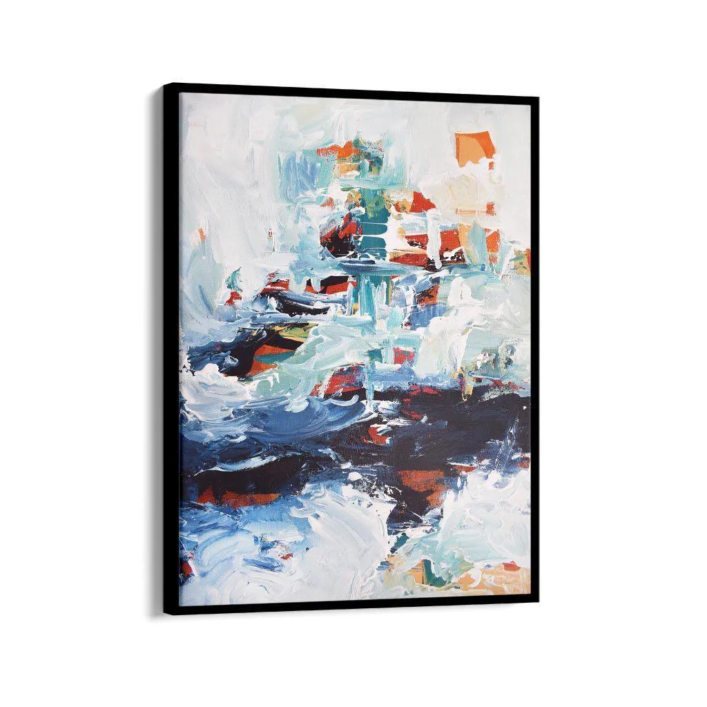 Abstract 163 Framed Canvas