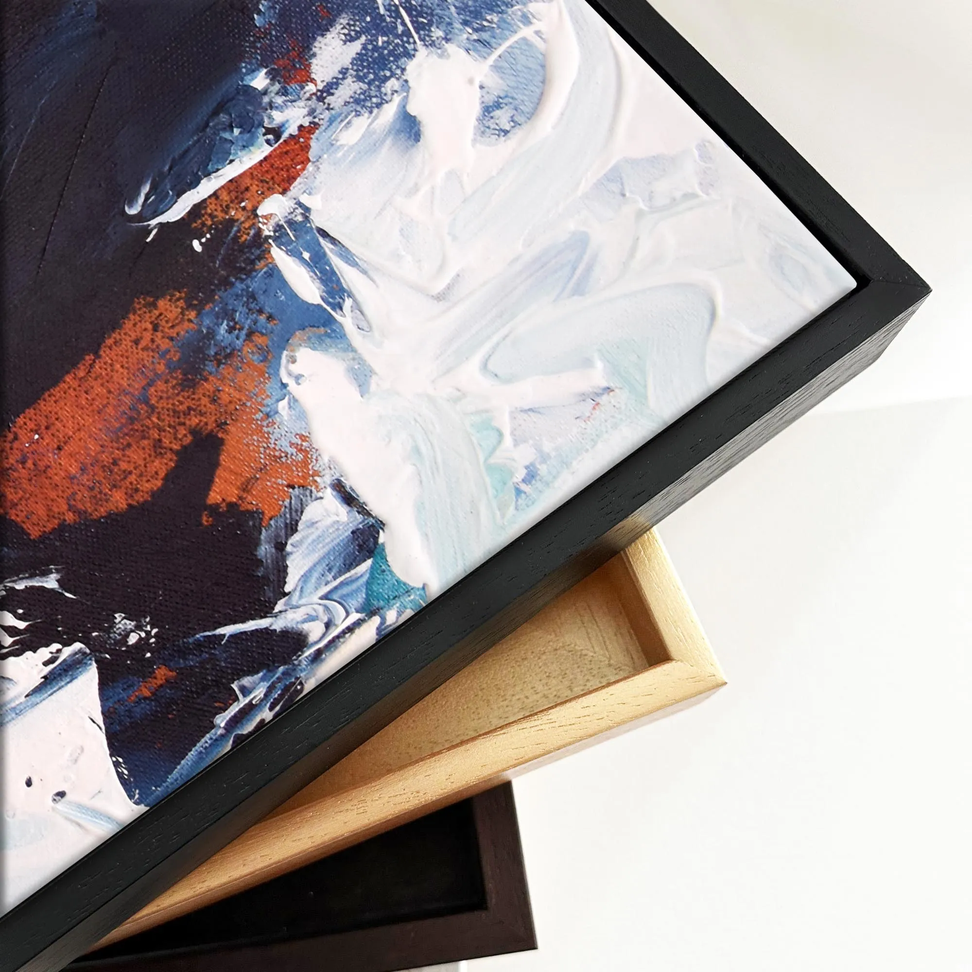 Abstract 163 Framed Canvas