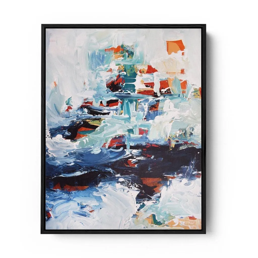 Abstract 163 Framed Canvas