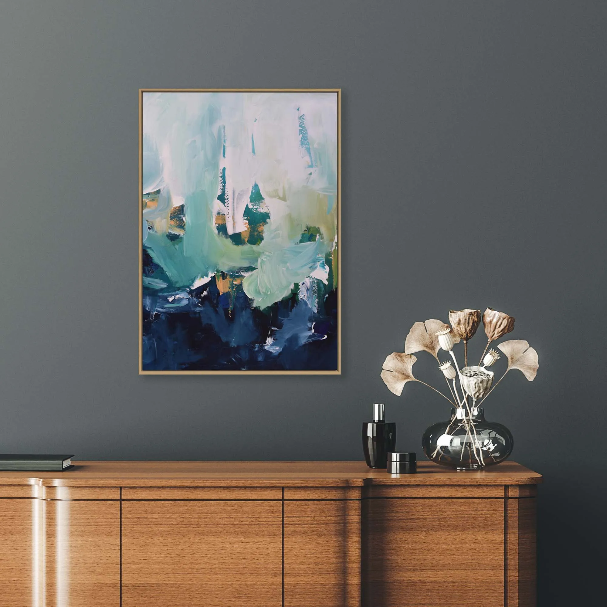 Abstract 175 Framed Canvas