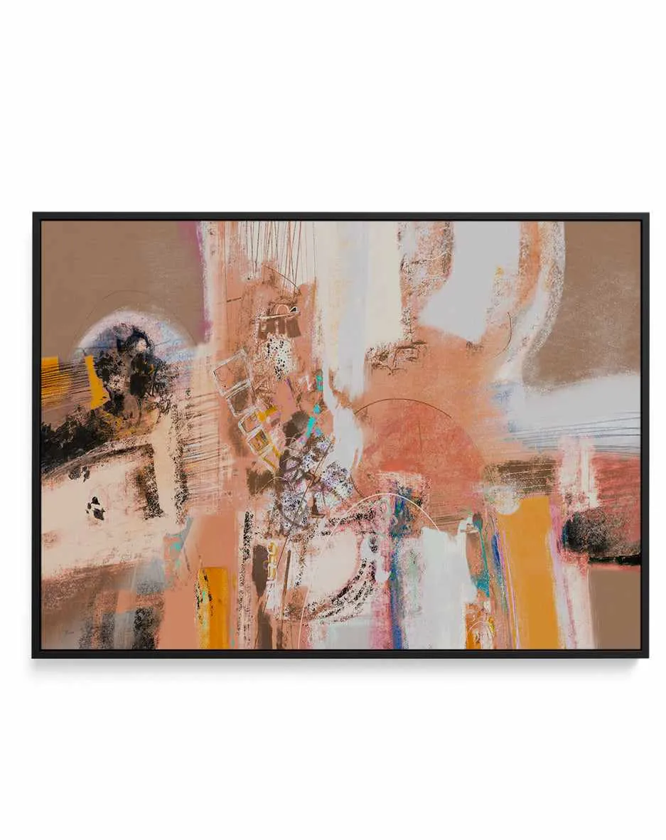 Abstract Peach by Maurizio Piovan | Framed Canvas Art Print