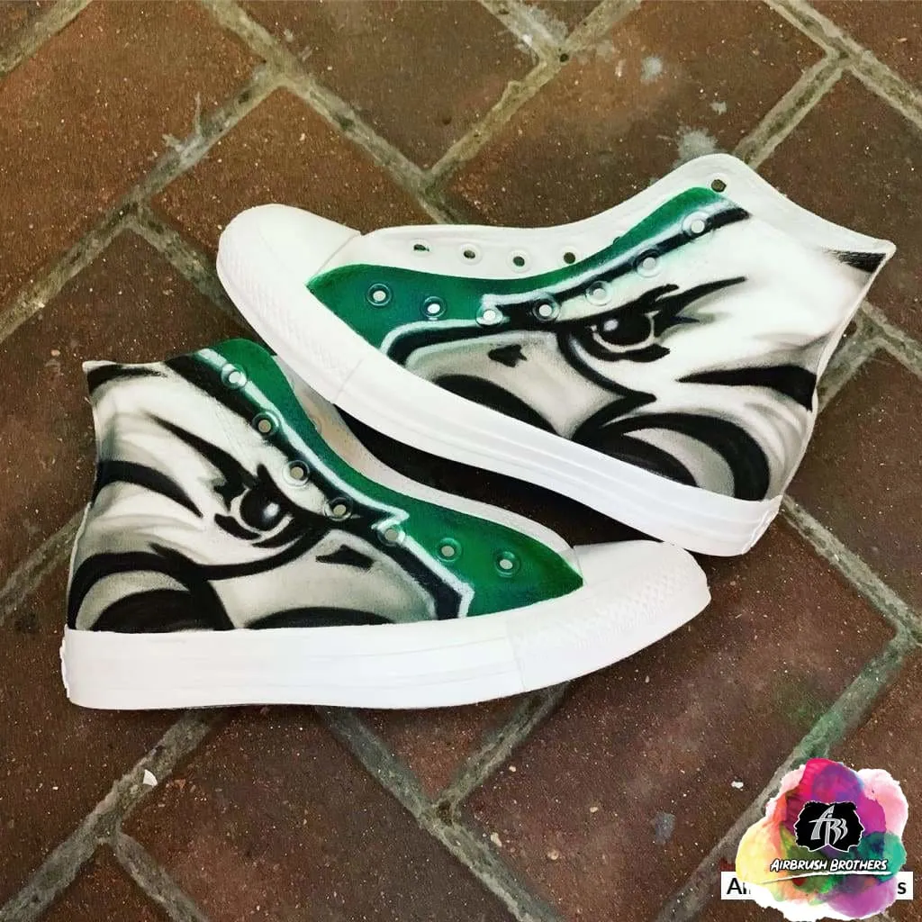 Airbrush Custom Airbrush Eagles Shoe Design