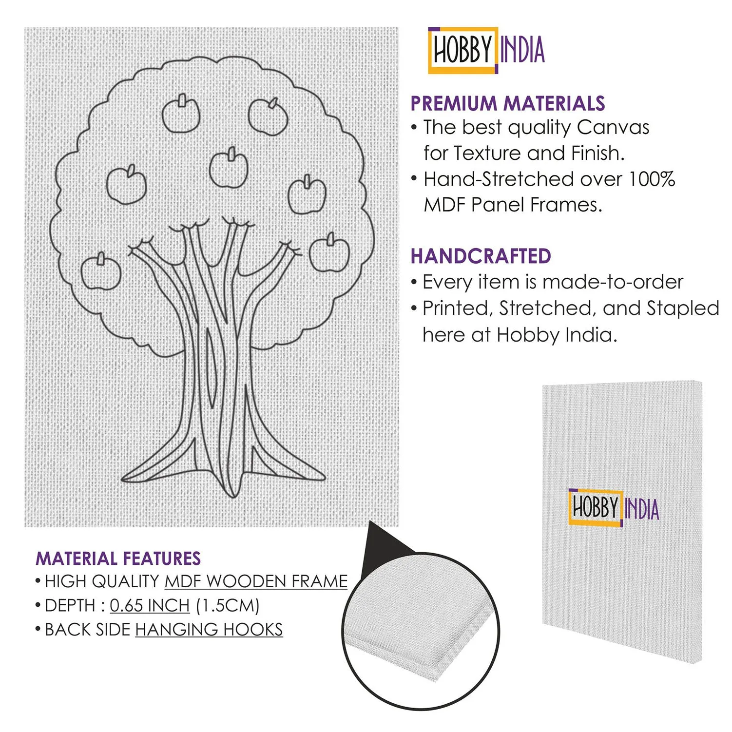 Apple Tree DIY Canvas Base for Painting