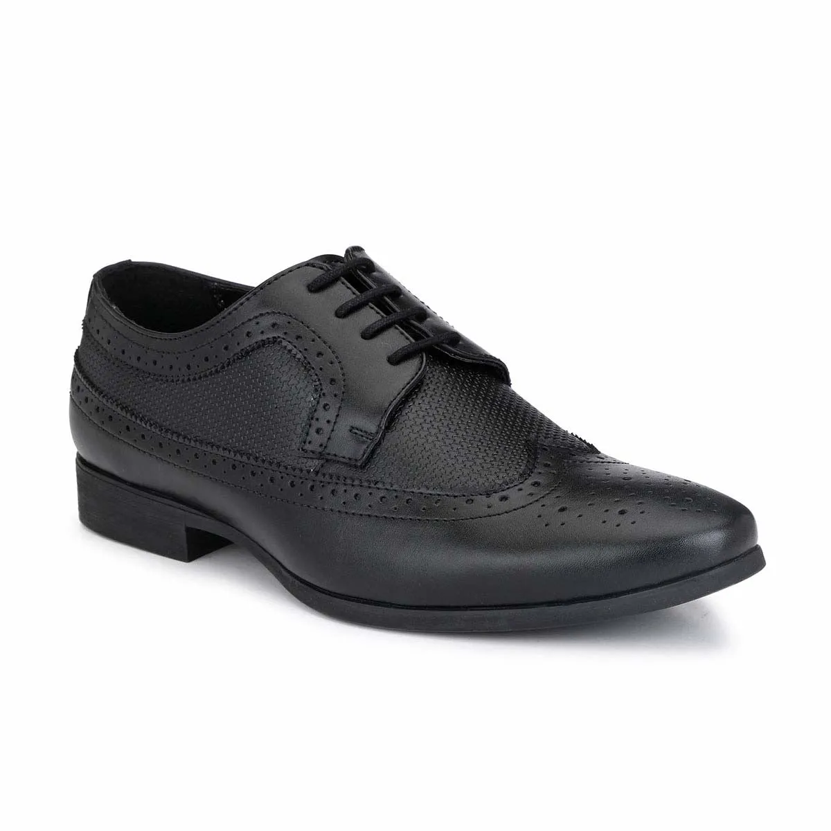 Black Lace up Brogue Shoes