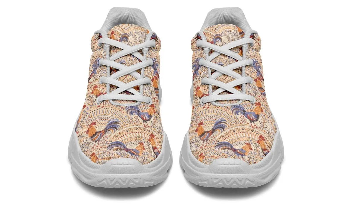 Bohemian Rooster Chunky Sneakers