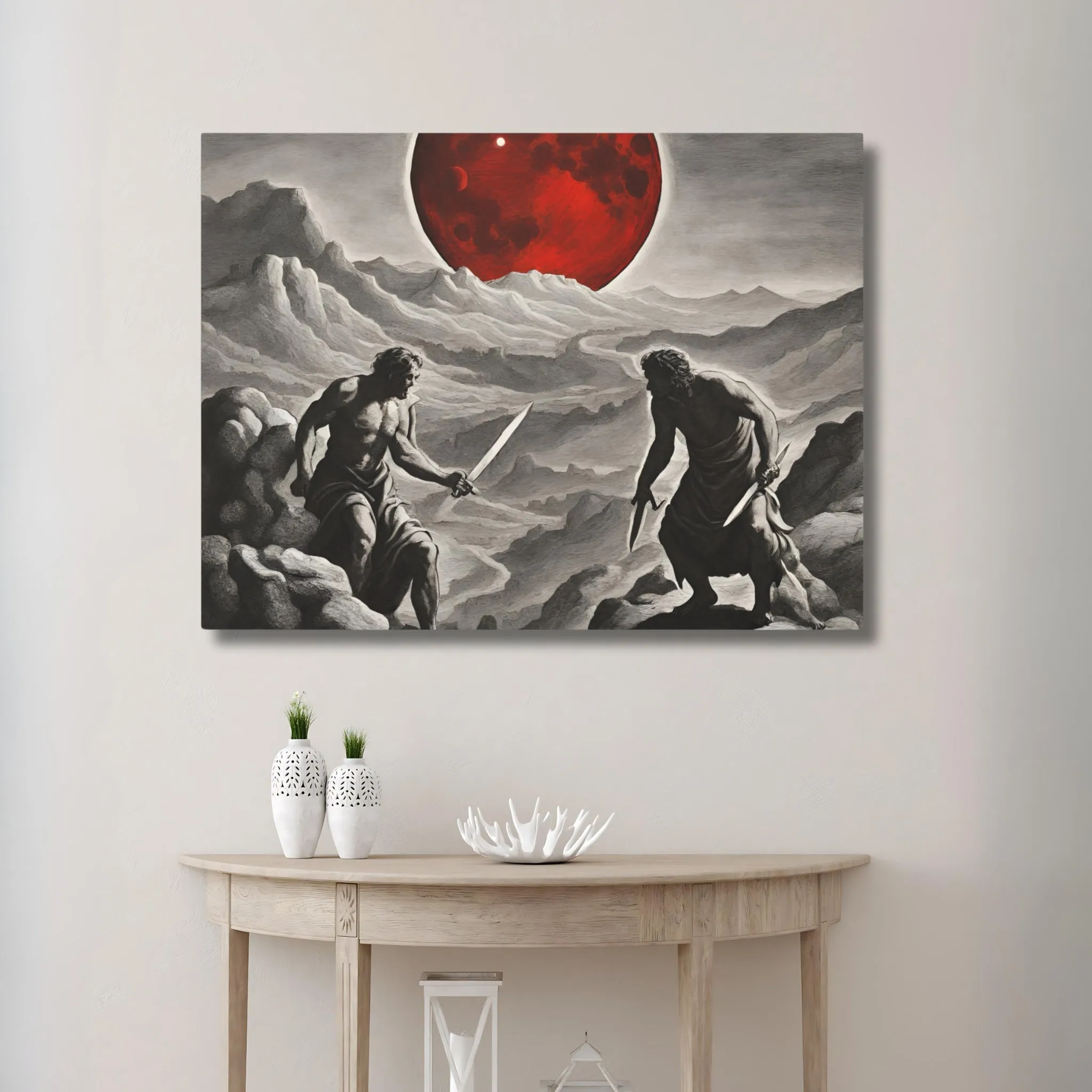 Cain & Abel (Bloody Moon) Canvas