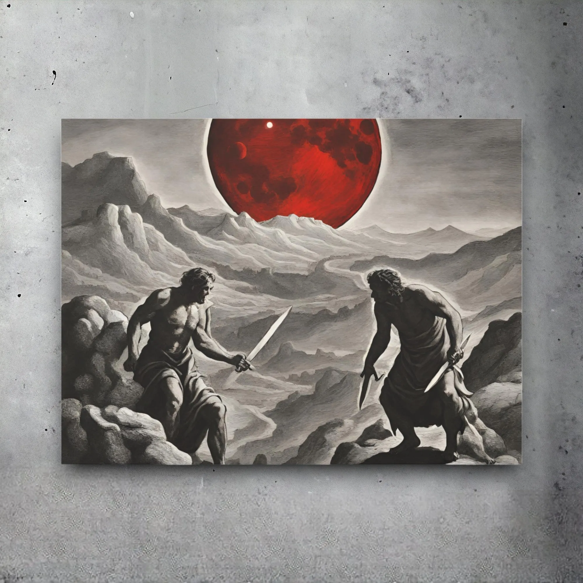 Cain & Abel (Bloody Moon) Canvas