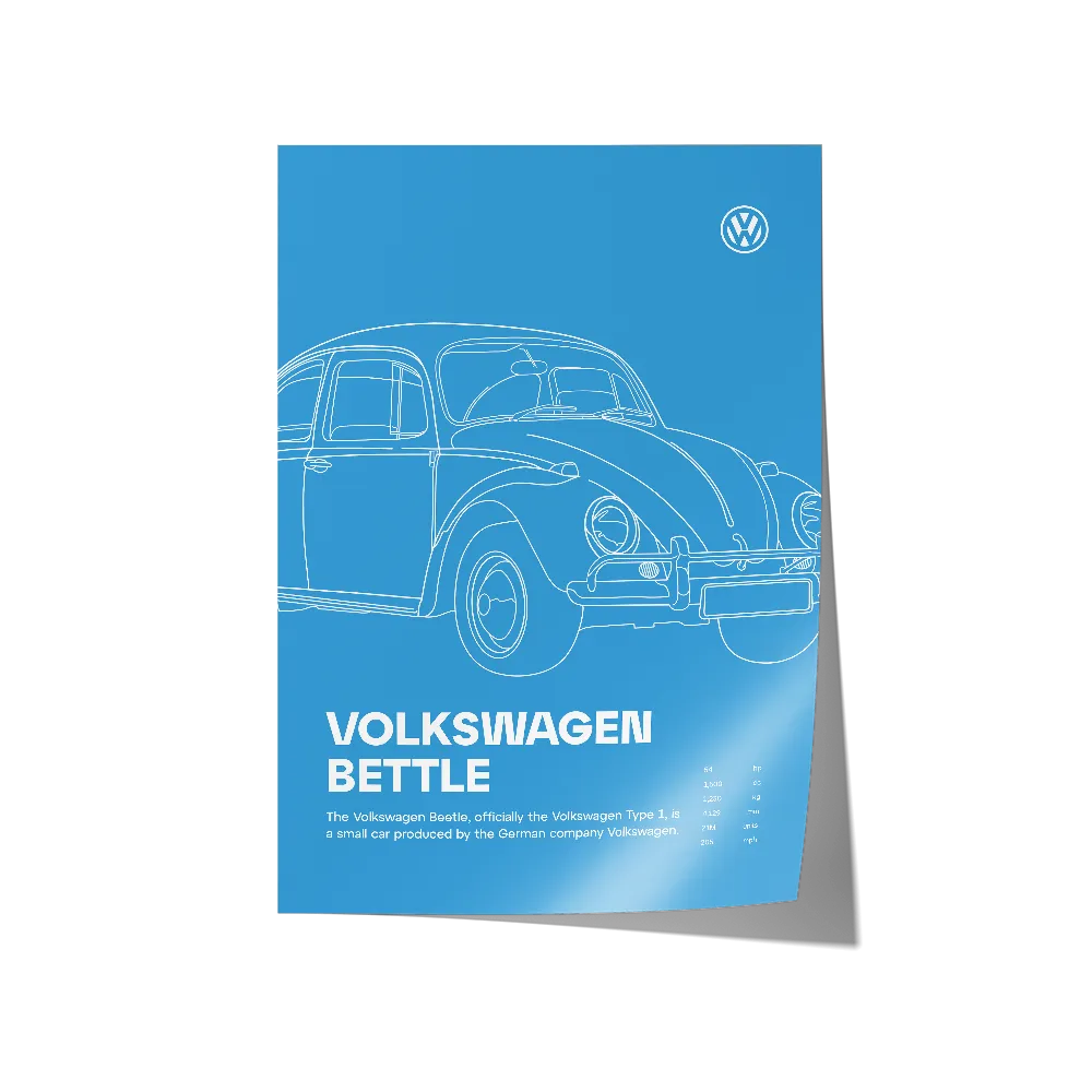 Car Print Volkswagen Beetle 02