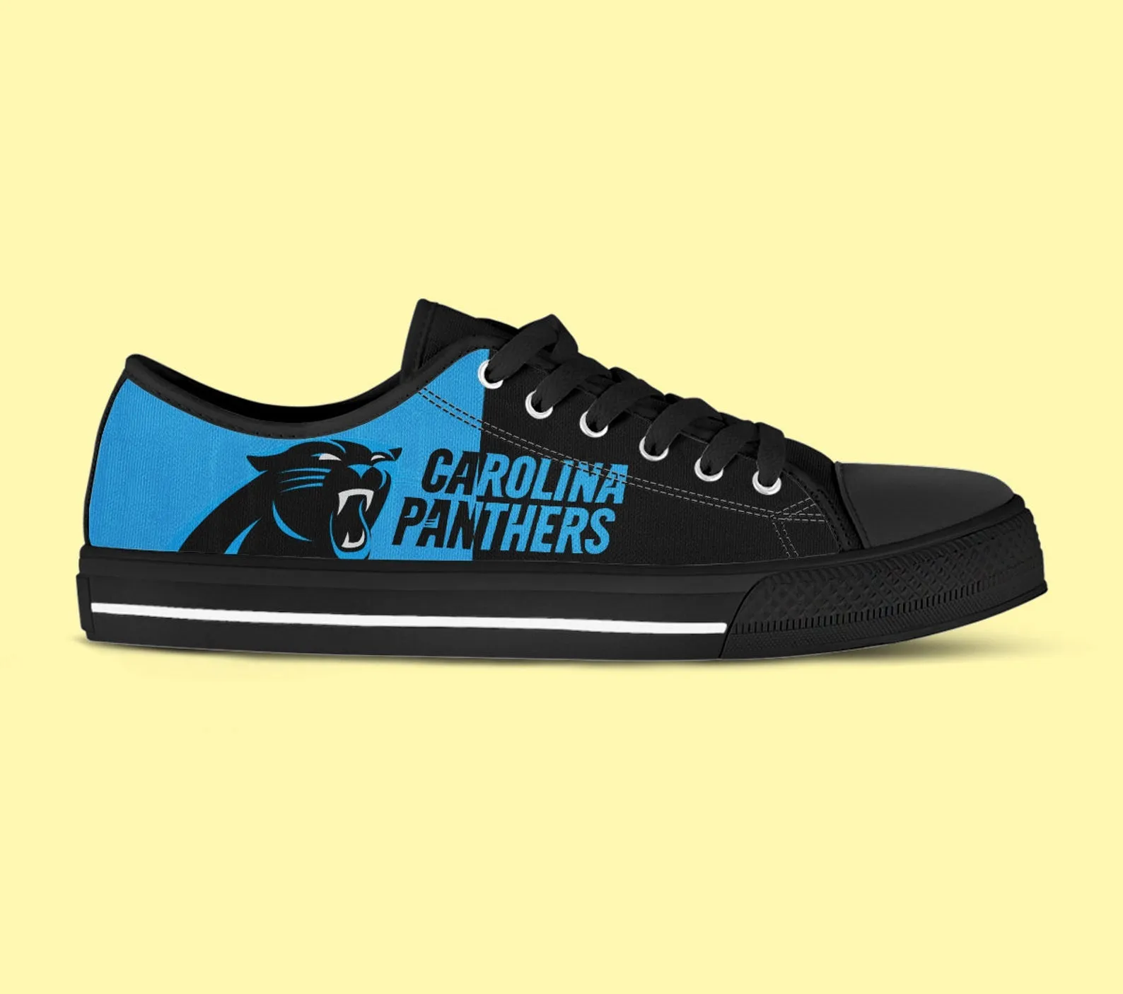 Carolina Panthers Custom Lowtop, Football Custom Shoes, Sport Lowtop, Canvas Shoes, Canvas Lowtop, Unisex Shoes, Gift Birthday