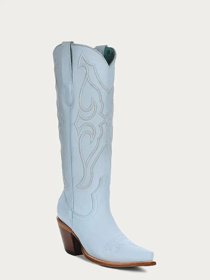 Tall Baby Blue Corral Boot for Kids