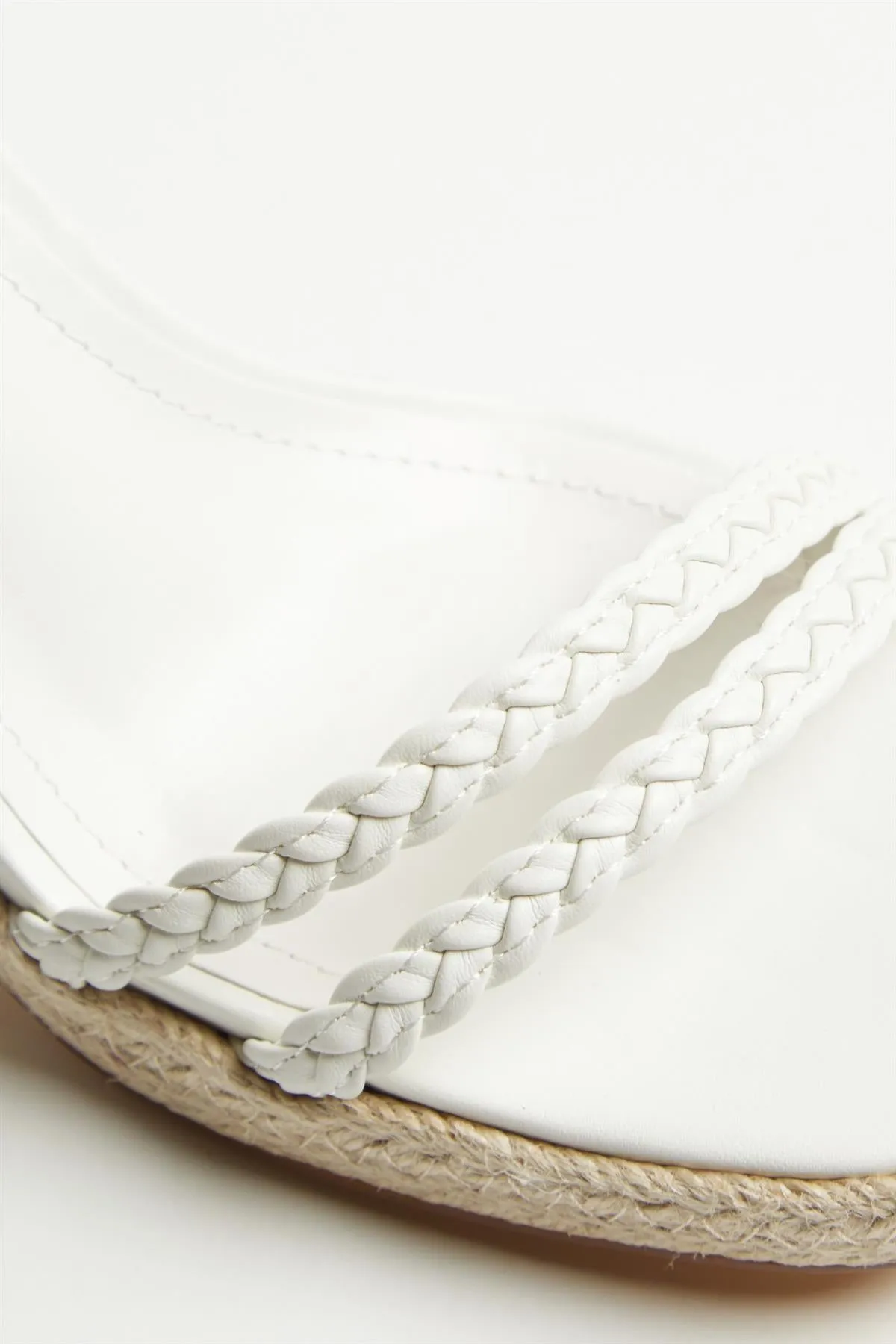 Cream Braided Espadrille-Heels