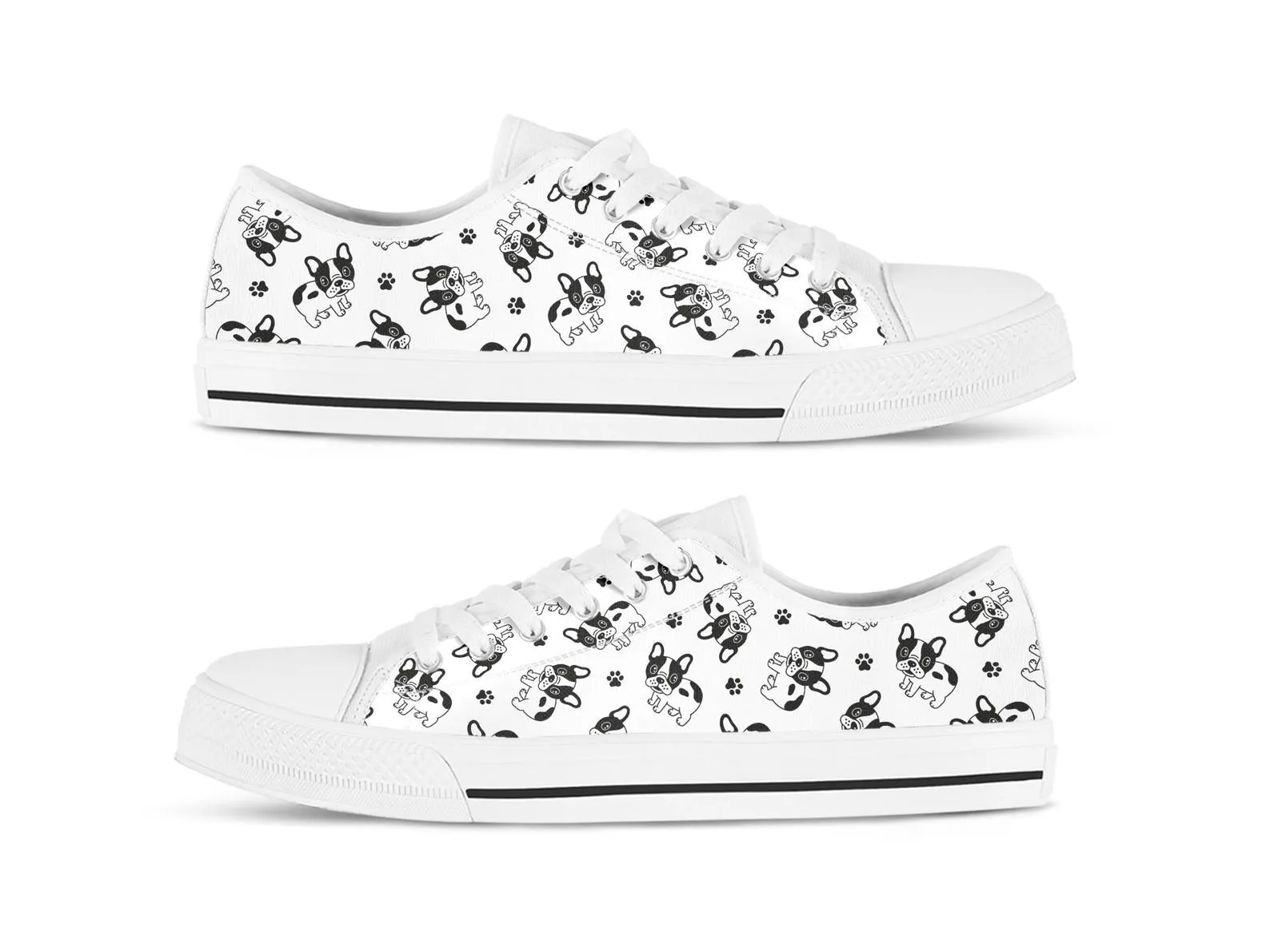 Cute Dog Shoes Dog Sneakers Pet Owner Shoes Cute Shoes Dog Lover Gifts Custom Low Top Converse Style Sneakers For Adults Women & Men