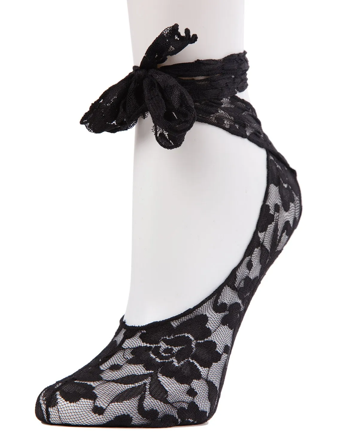 Dancer’s Ankle-Tie Lace Liner Socks