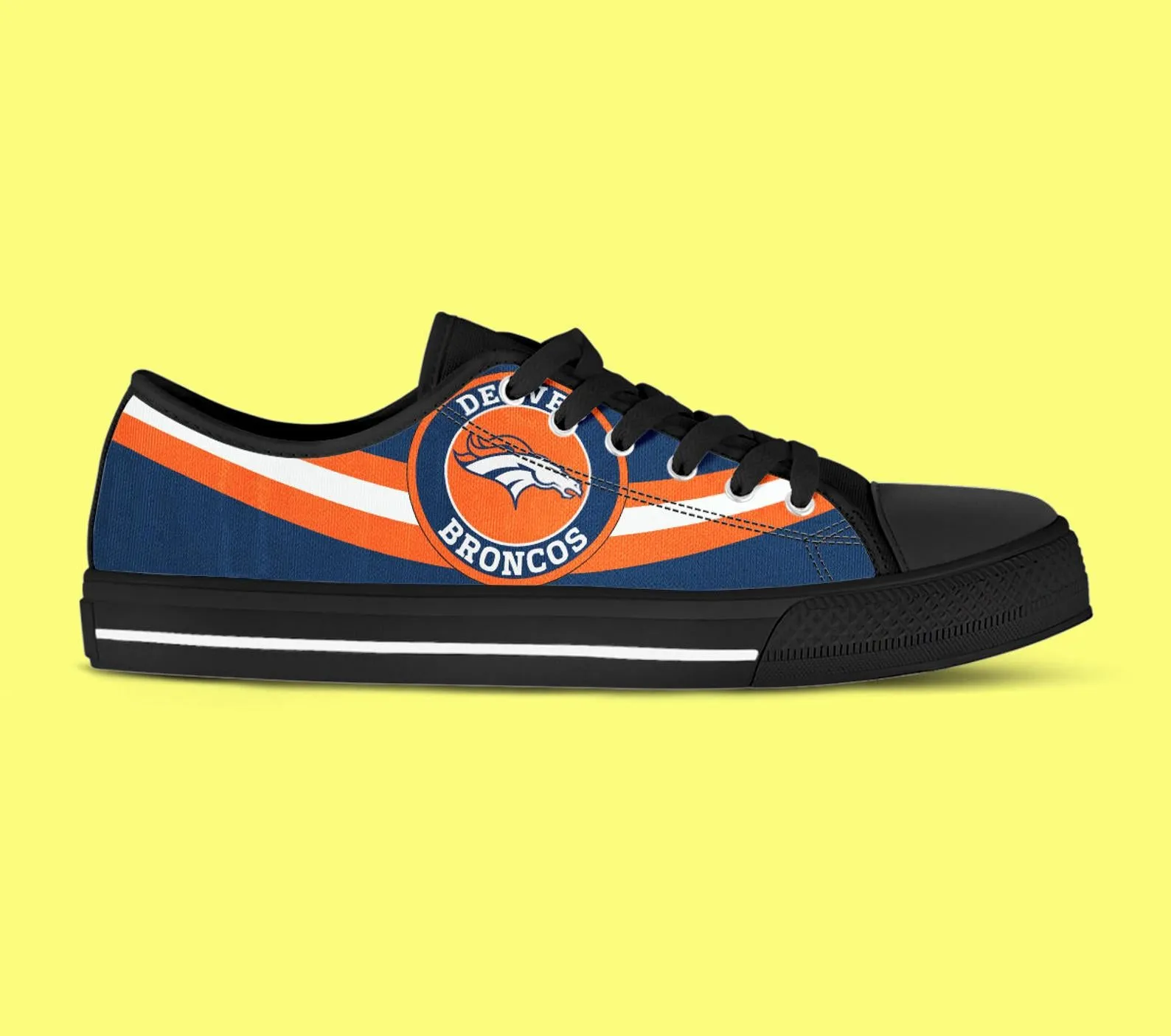 Denver Broncos Custom Lowtop, Football Custom Shoes, Sport Lowtop, Canvas Shoes, Canvas Lowtop, Unisex Shoes, Gift Birthday