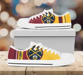 Denver Nuggets Custom Lowtop, Basketball Custom Shoes, Sport Lowtop, Canvas Shoes, Canvas Lowtop, Unisex Shoes, Gift Birthday