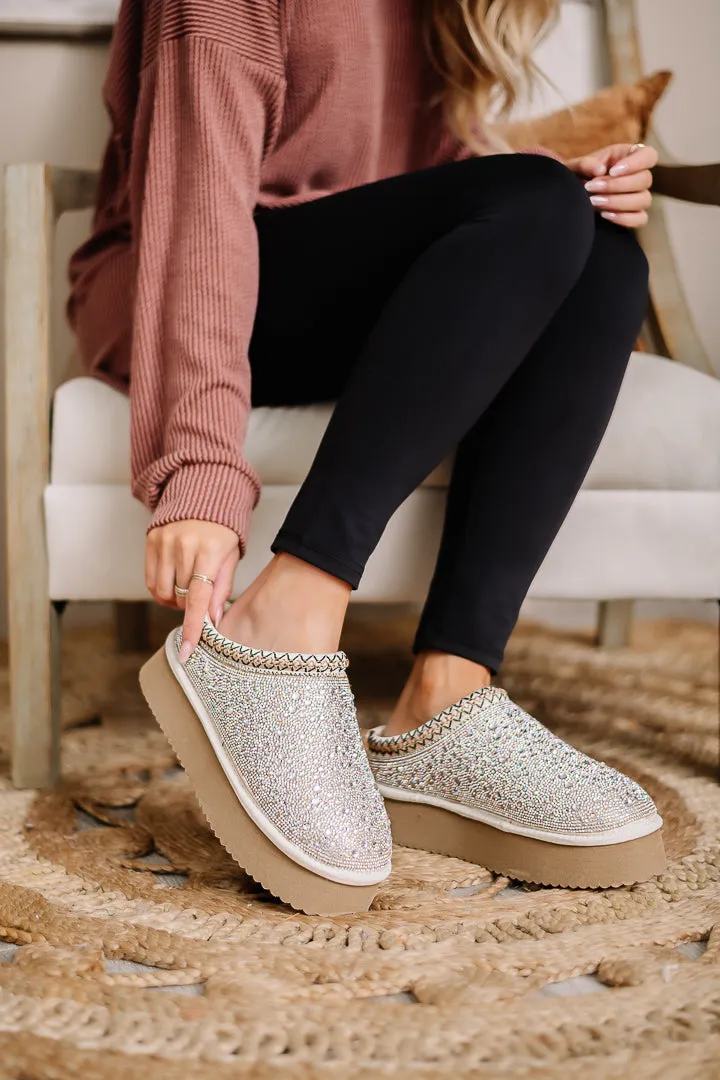 Do Not Disturb Rhinestone Slip On Shoes