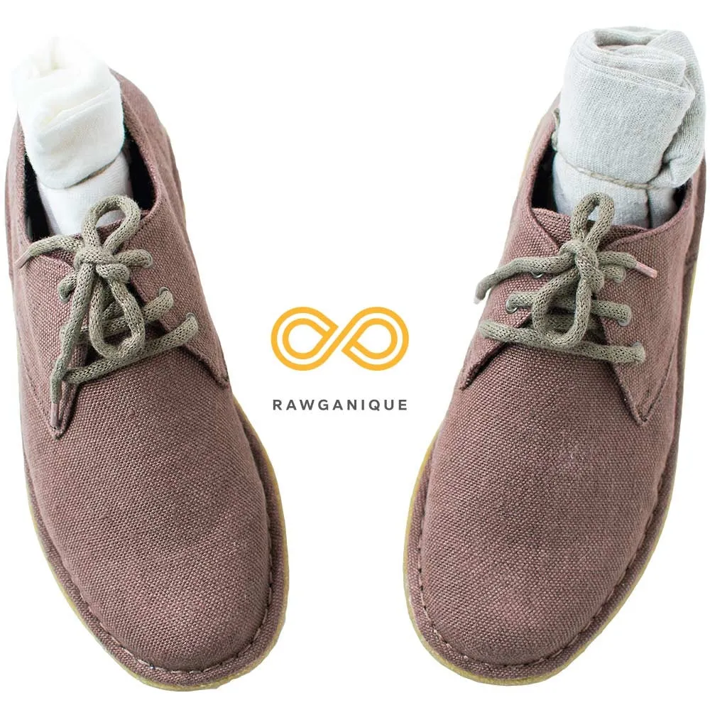 DOCKLANDS Handmade Hemp Moccasins (Unisex) (Natural Rubber Sole)