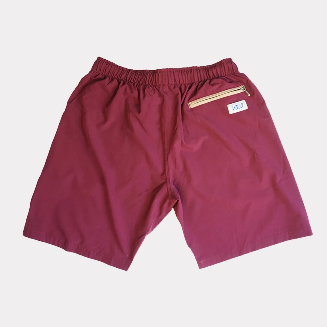 Earth Shorts in Jasper Maroon