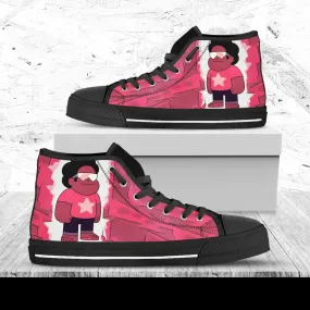 Garnet Custom Shoes, Movie Shoes, Steven Universe Movie, Cartoon Hightops, Cartoon Network, Custom Hi Tops, Cartoon Character