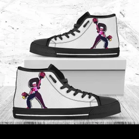 Garnet Custom Shoes, Movie Shoes, Steven Universe Movie, Cartoon Hightops, Cartoon Network, Custom Hi Tops, Cartoon Character