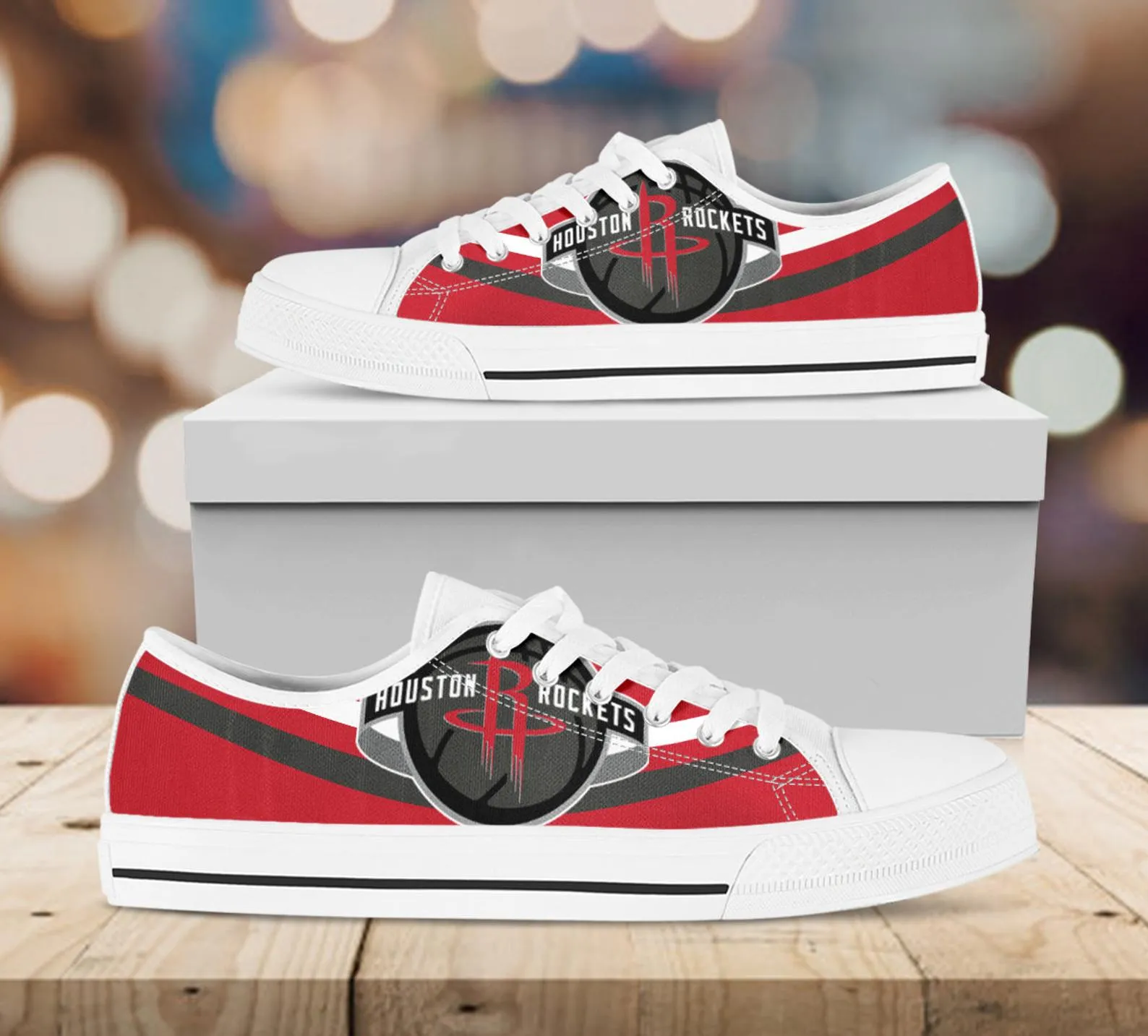 Houston Rockets Custom Lowtop, Basketball Custom Shoes, Sport Lowtop, Canvas Shoes, Canvas Lowtop, Unisex Shoes, Gift Birthday