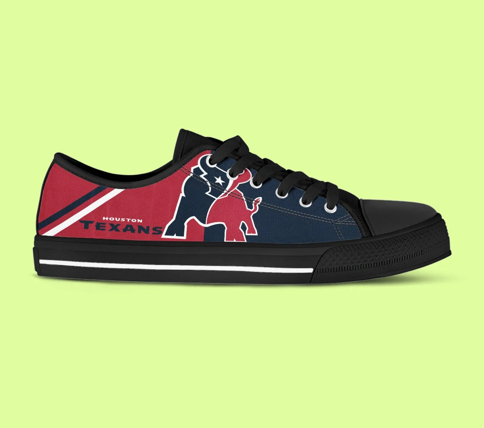 Houston Texans Custom Lowtop, Football Custom Shoes, Sports Lowtop, Canvas Shoes, Canvas Lowtop, Unisex Shoes, Music Shoes, Gift Birthday