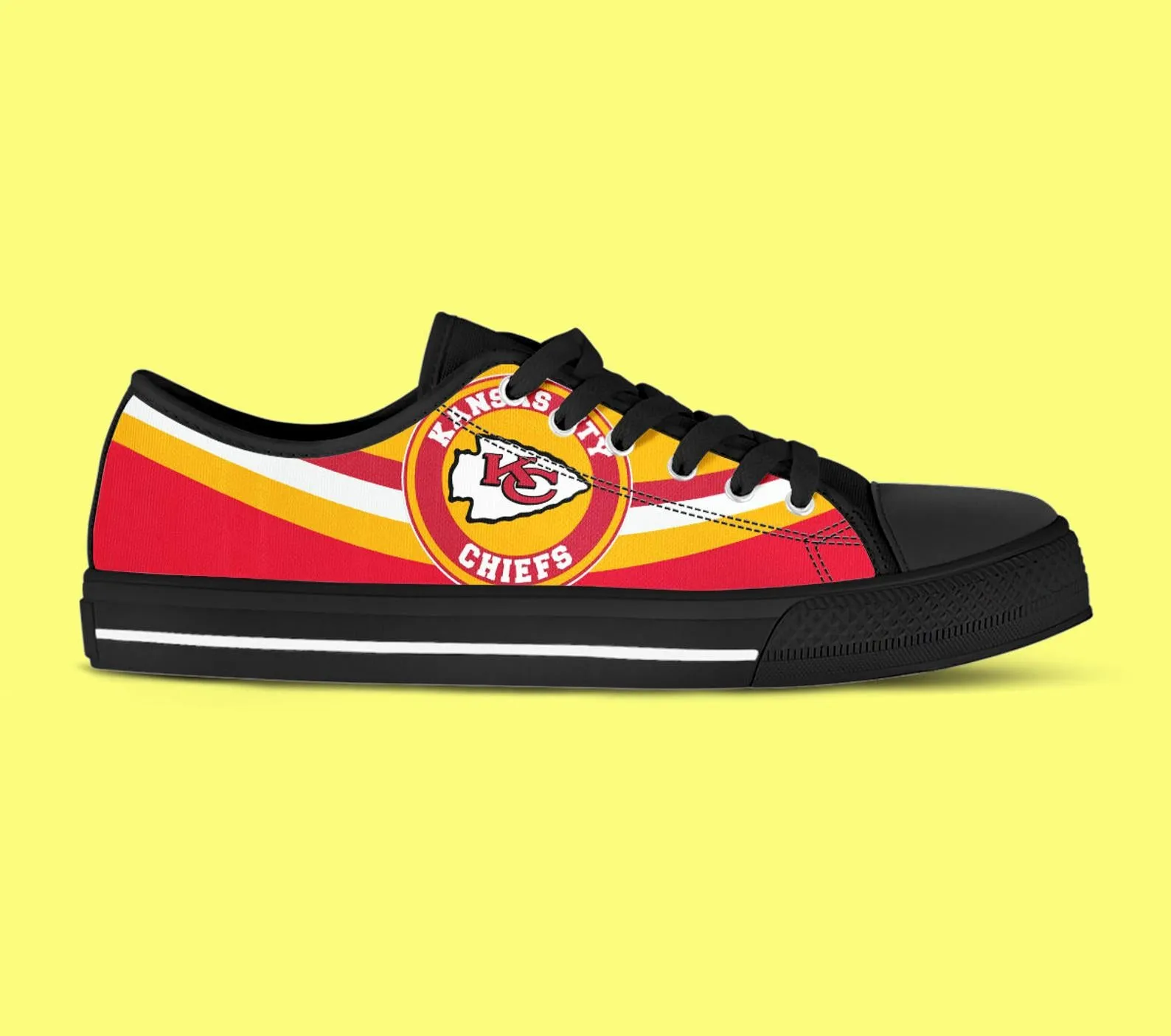 Kansas City Chiefs Custom Lowtop, Football Custom Shoes, Sport Lowtop, Canvas Shoes, Canvas Lowtop, Unisex Shoes, Gift Birthday