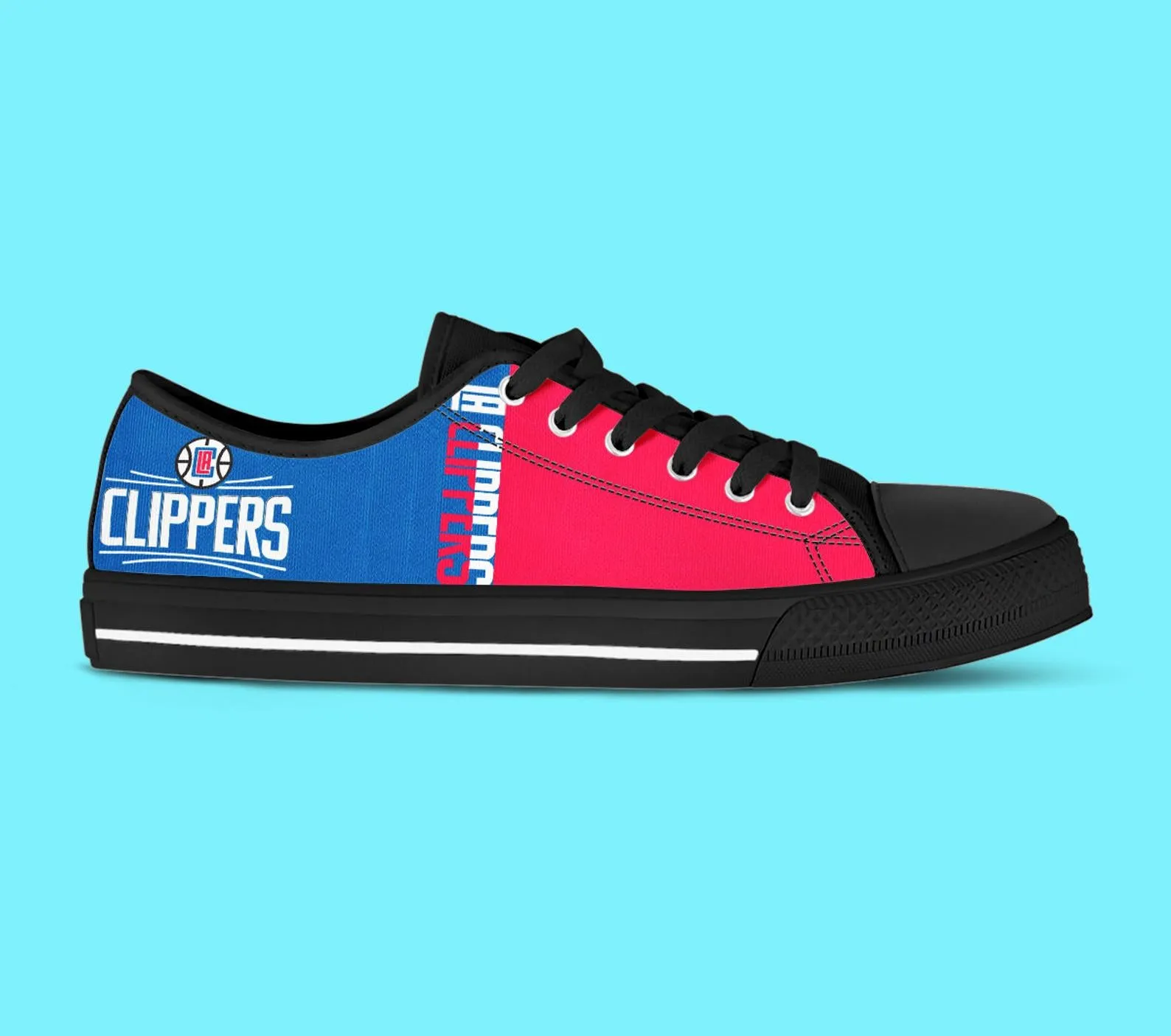 LA Clippers Custom Lowtop, Basketball Custom Shoes, Sport Lowtop, Canvas Shoes, Canvas Lowtop, Unisex Shoes, Gift Birthday