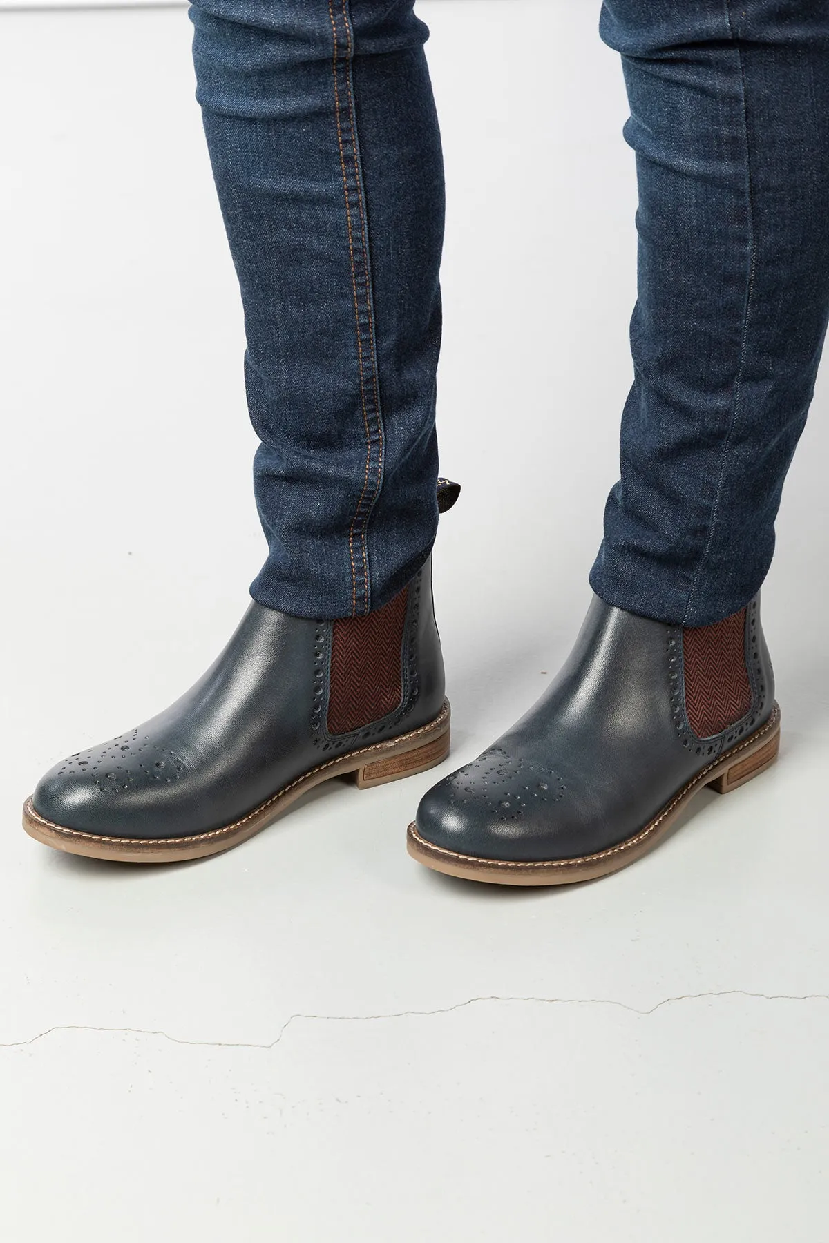 Ladies Brogue Chelsea Boots - Kirby