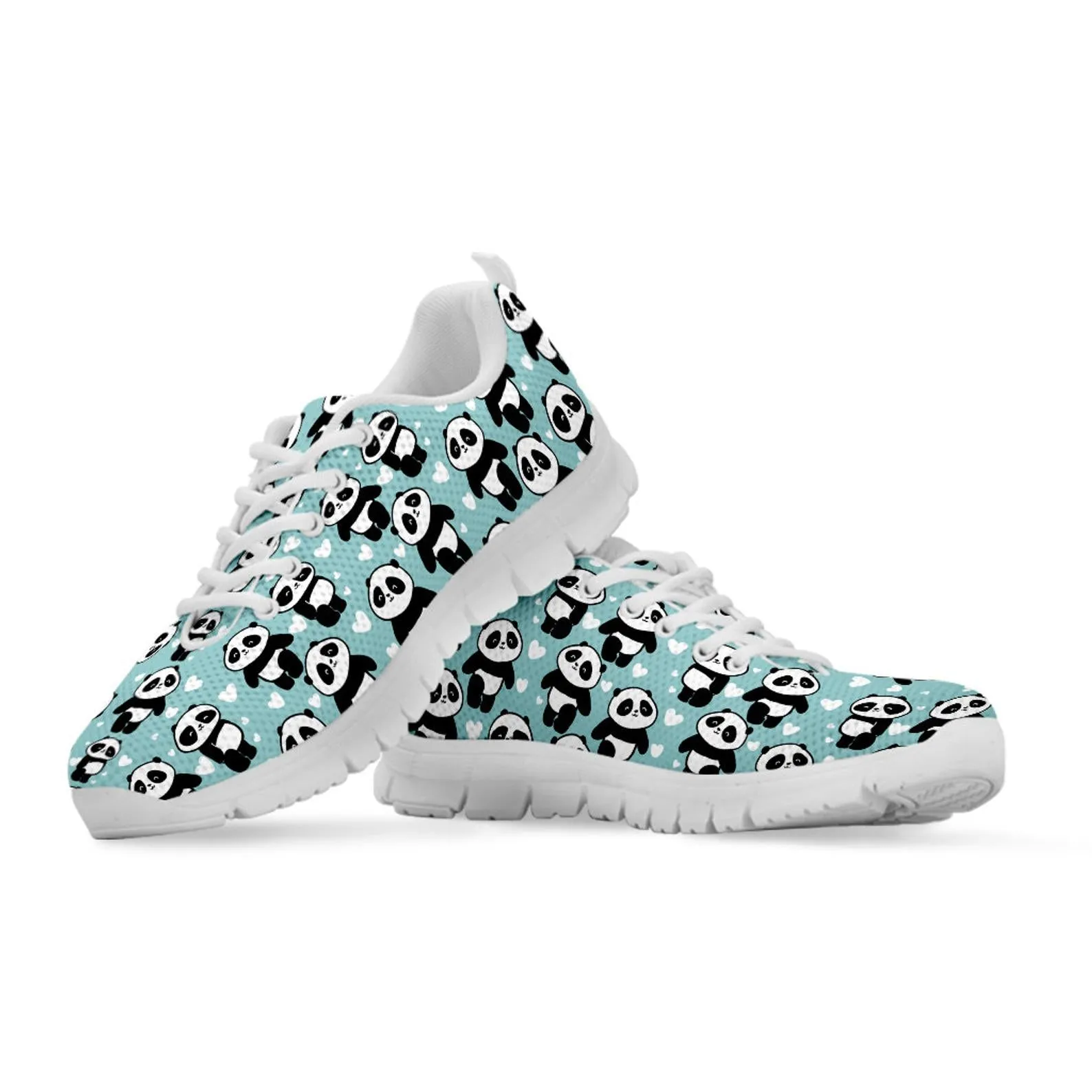 Lovely Panda Shoes Panda Print Sneakers Panda Running Shoes Athletic Casual Shoes Panda Lover Gifts Clothing for Womens Mens Kids Adults