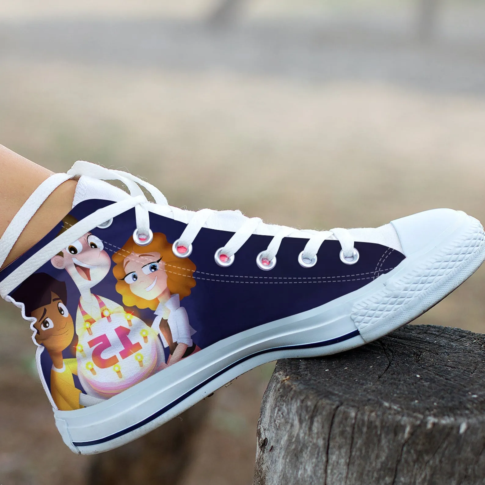 Milo Murphy&#39;s Law Hi Tops, Cartoon Shoes, Disney Custom Shoes, Disney Movie Hi Tops, Milo Murphy Hightops, Walt Disney Animation Film