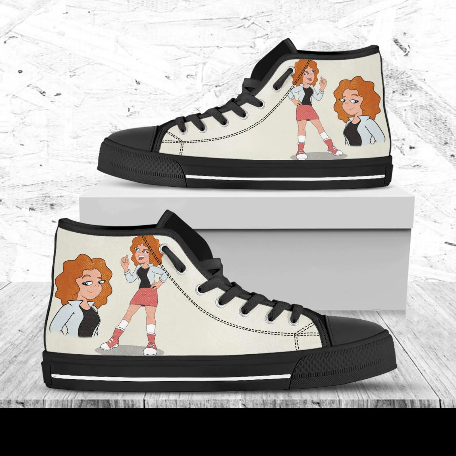 Milo Murphy&#39;s Law Hi Tops, Cartoon Shoes, Disney Custom Shoes, Disney Movie Hi Tops, Milo Murphy Hightops, Walt Disney Animation Film