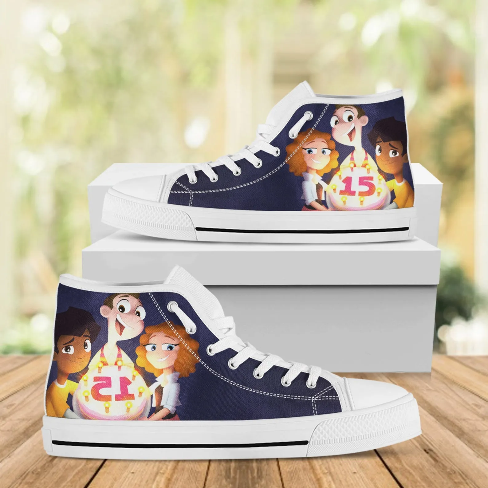 Milo Murphy&#39;s Law Hi Tops, Cartoon Shoes, Disney Custom Shoes, Disney Movie Hi Tops, Milo Murphy Hightops, Walt Disney Animation Film