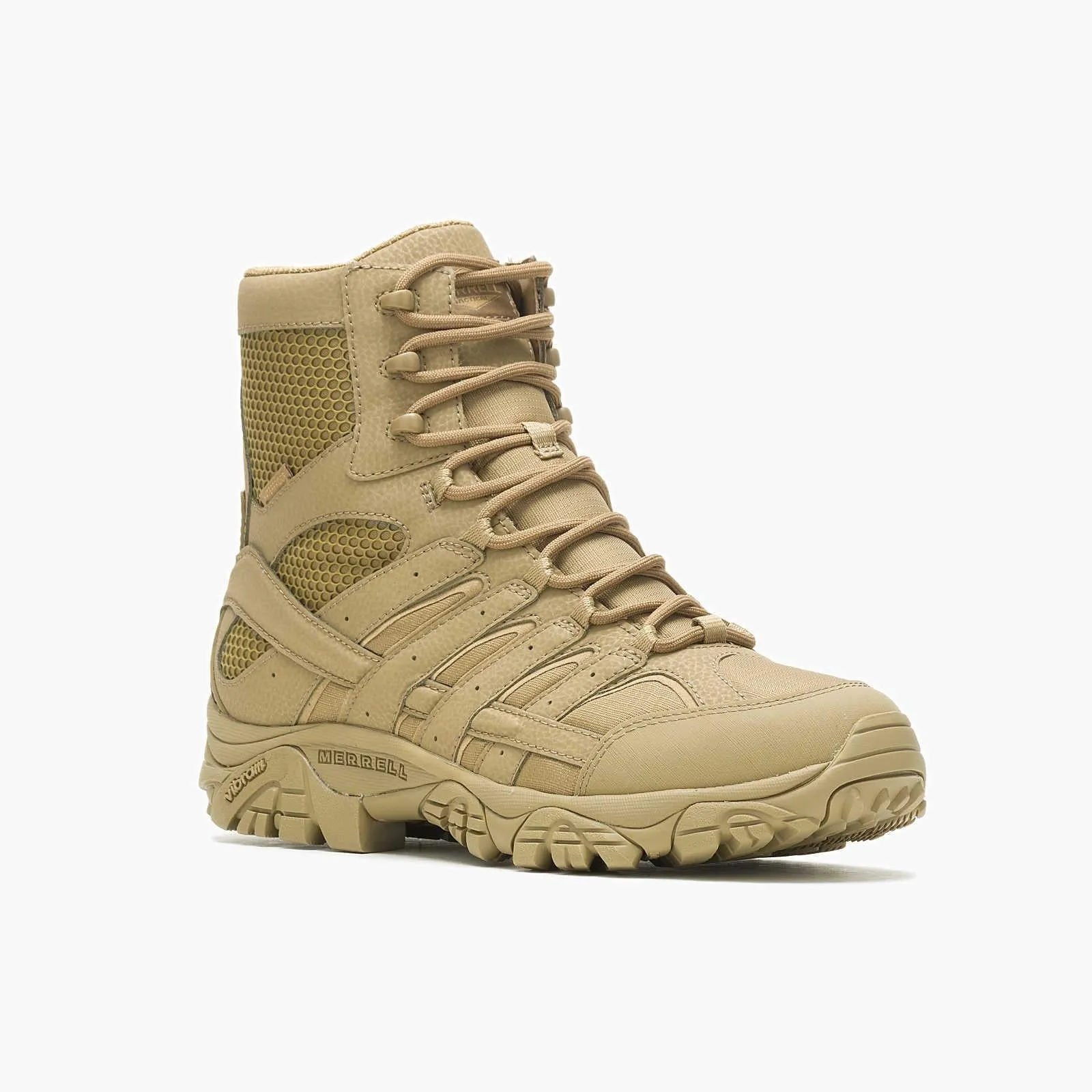 Mens Moab 2 8-Inch Waterproof Tactical Work Boots in Coyote