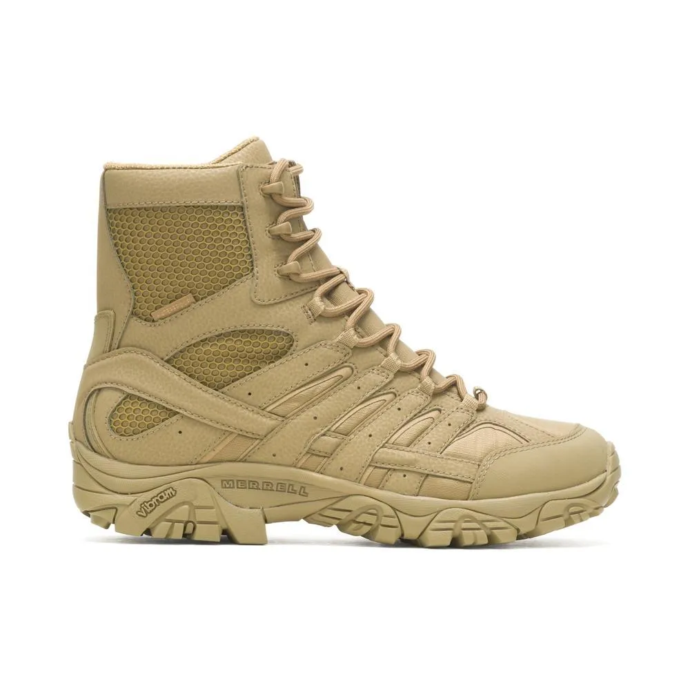 Mens Moab 2 8-Inch Waterproof Tactical Work Boots in Coyote