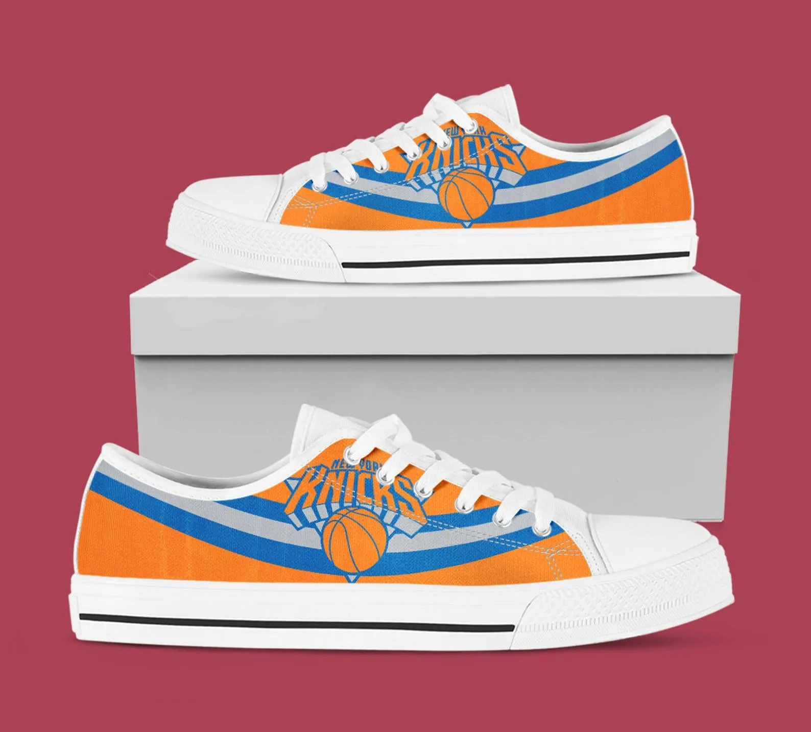 New York Knicks Custom Lowtop, Basketball Custom Shoes, Sport Lowtop, Canvas Shoes, Canvas Lowtop, Unisex Shoes, Gift Birthday