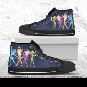 Pearl Custom Shoes, Steven Universe Movie, Cartoon Hightops, Cartoon Network Shoes, Custom Hi Tops, Steven Universe Cartoon Character