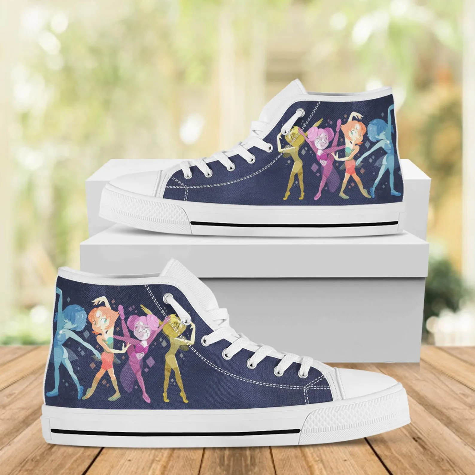 Pearl Custom Shoes, Steven Universe Movie, Cartoon Hightops, Cartoon Network Shoes, Custom Hi Tops, Steven Universe Cartoon Character