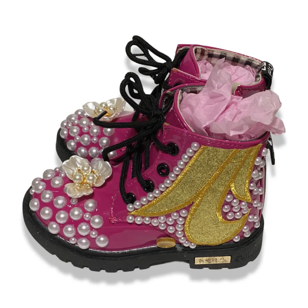 PEARLS & GOLD SEQUANCE GIRLS BOOTS