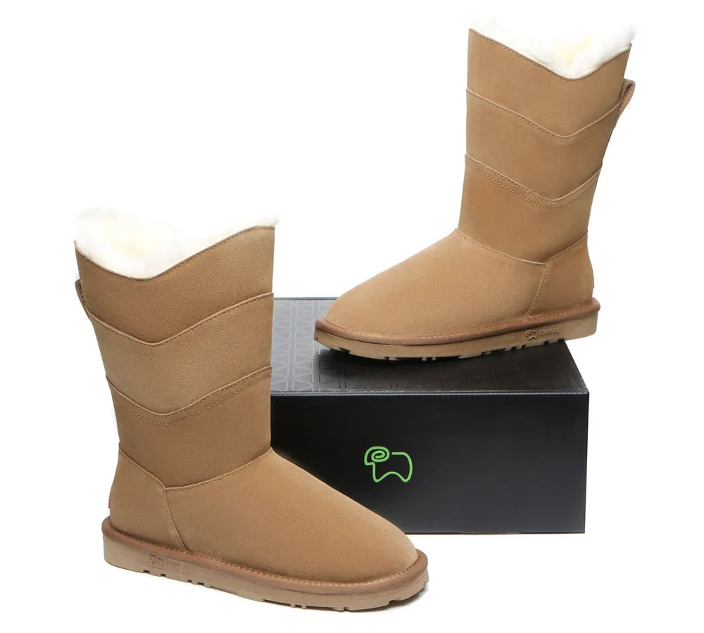 Premium Australian Sheepskin Tall Boots Women Swanston 3 Panel