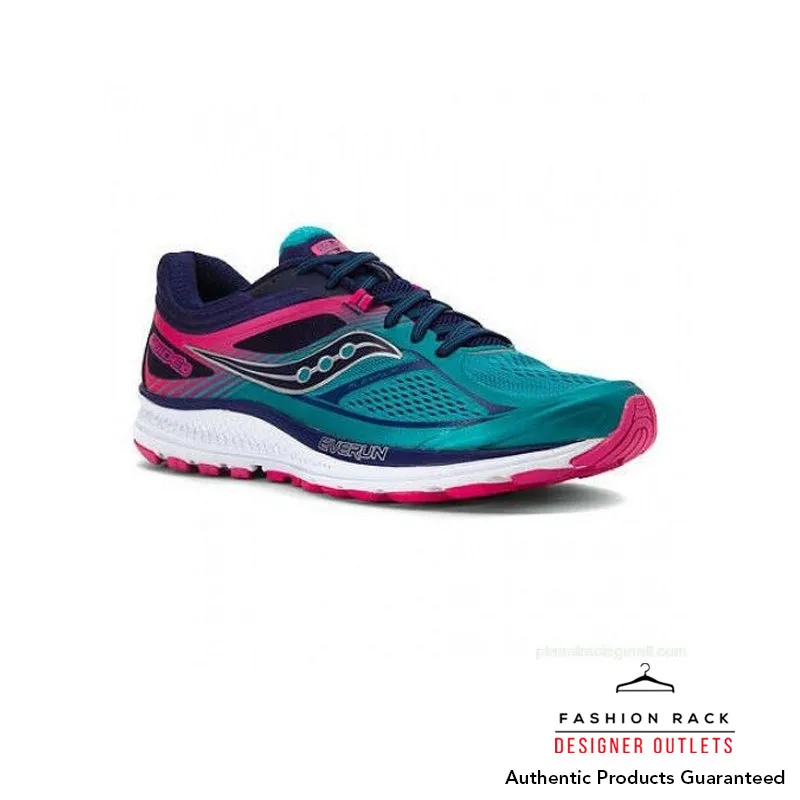 Saucony Guide 10 Womens Running Shoes - Teal, Navy, and Pink