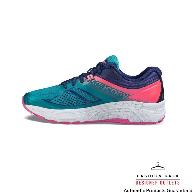 Saucony Guide 10 Womens Running Shoes - Teal, Navy, and Pink