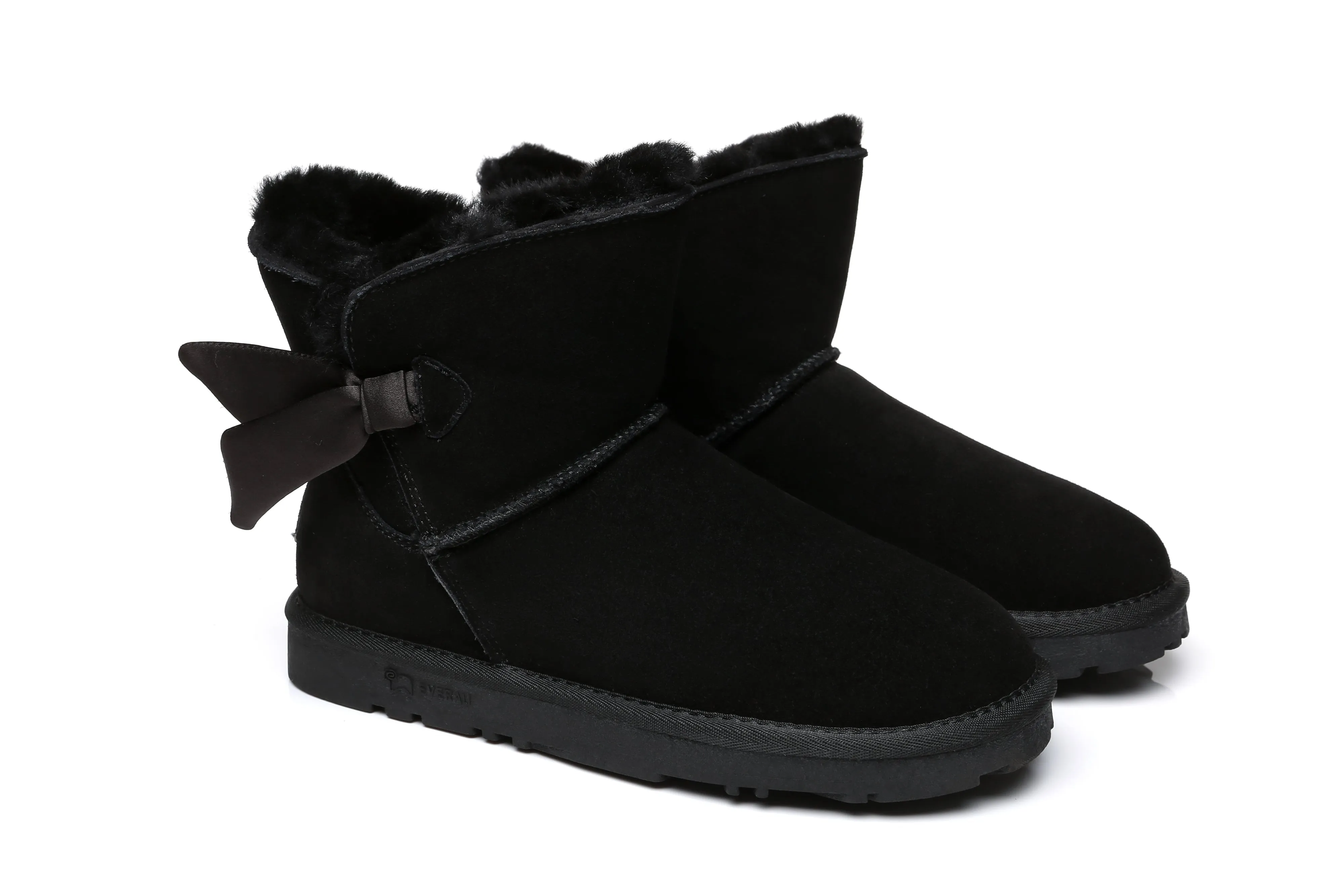 Sheepskin Single Bow Boots Women Ember