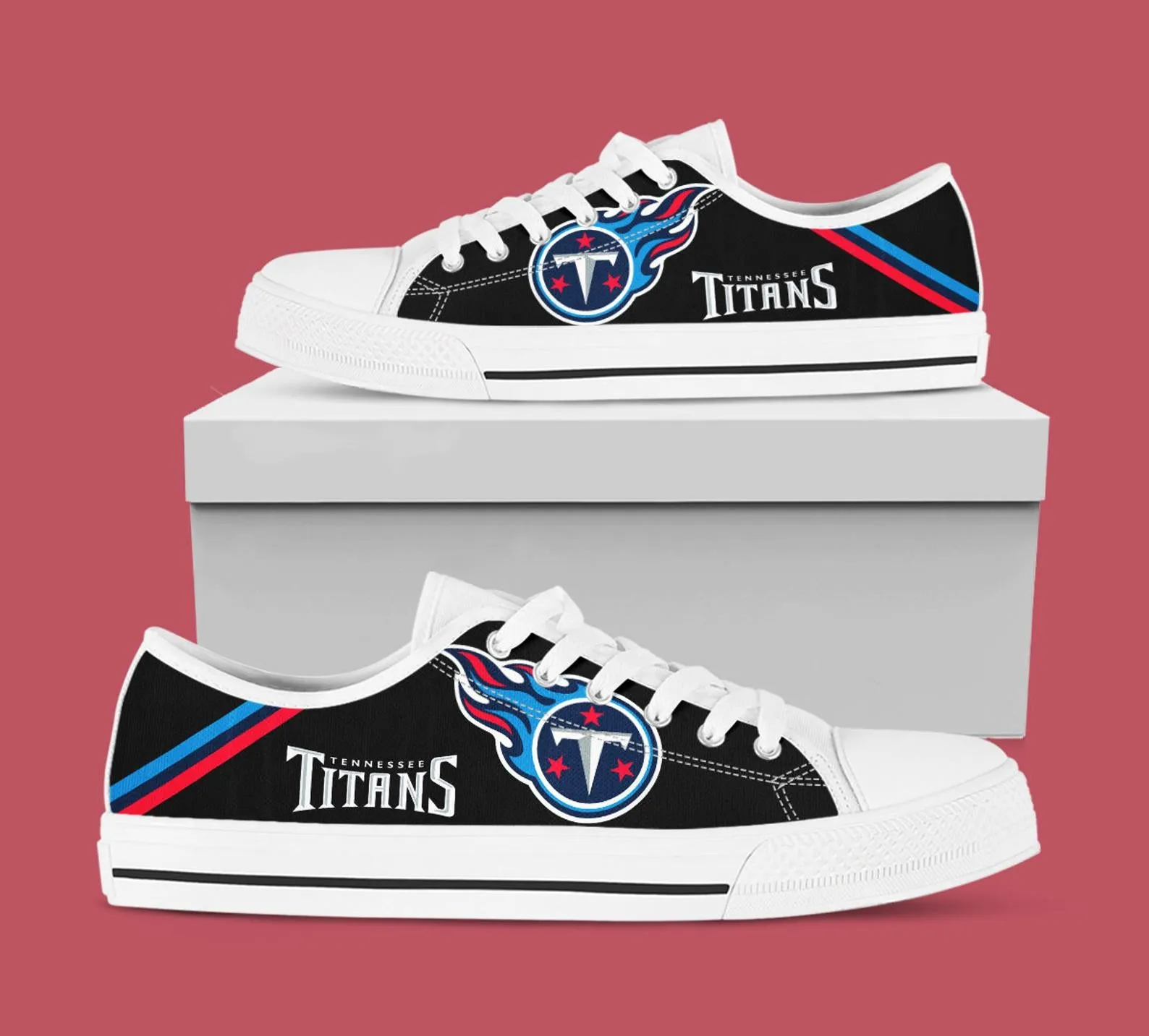 Tennessee Titans Custom Lowtop, Football Custom Shoes, Sport Lowtop, Canvas Shoes, Canvas Lowtop, Unisex Shoes, Gift Birthday