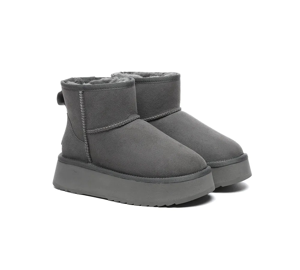 UGG Boots Sheepskin Wool Ankle Platform Thick Bottom Mini Classic