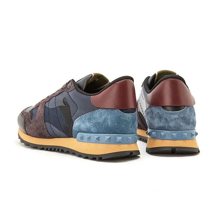 Valentino Garavani Men's Rockrunner Sneakers - CAMO/BLUE BROWN