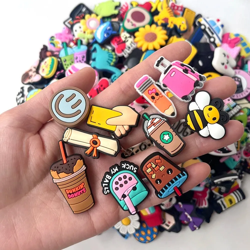 Wholesale Random Cartoon animation Shoe Charms Animal Shoes Accessories Buckle For Kids