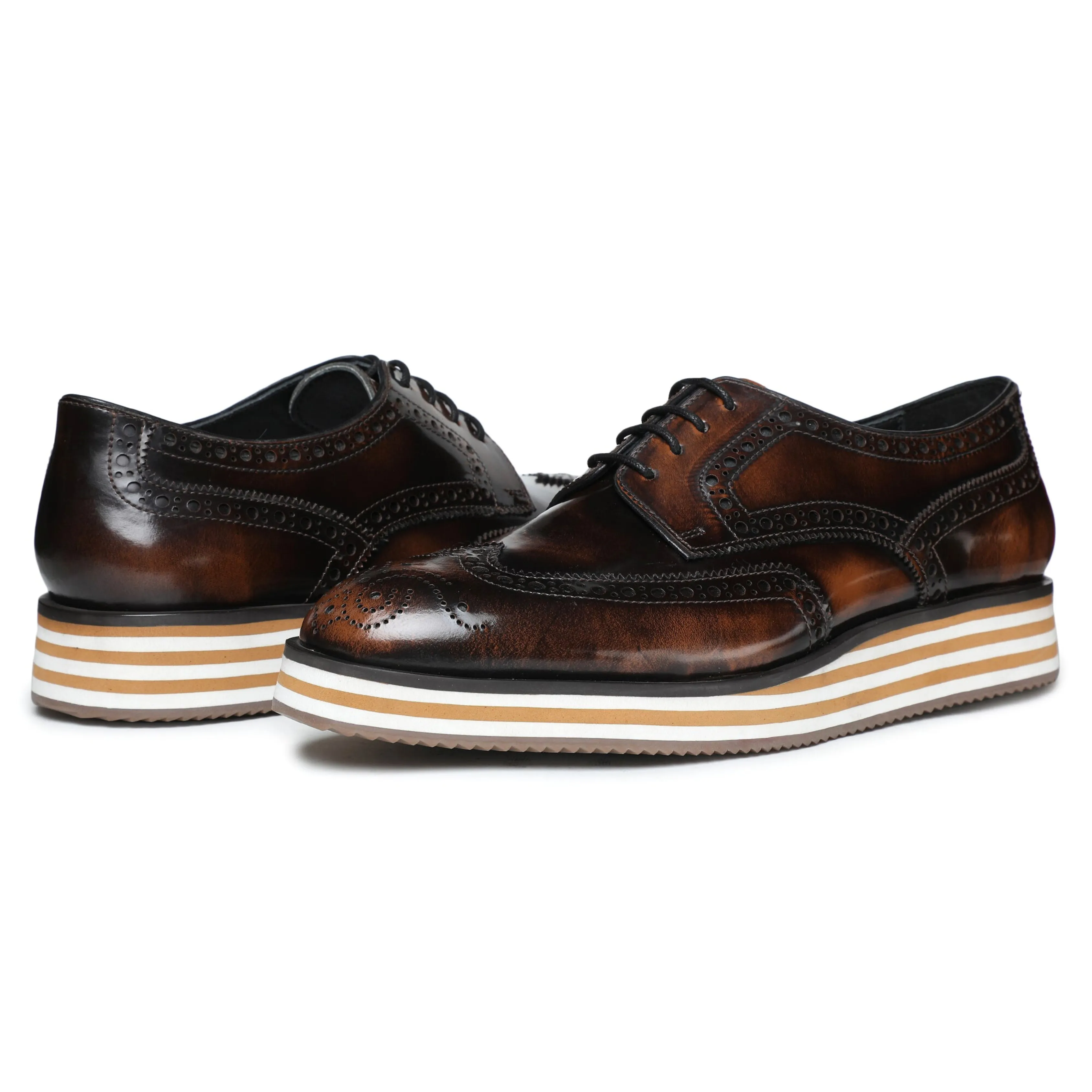 Wingtip Sneakers- Brush Off Brown